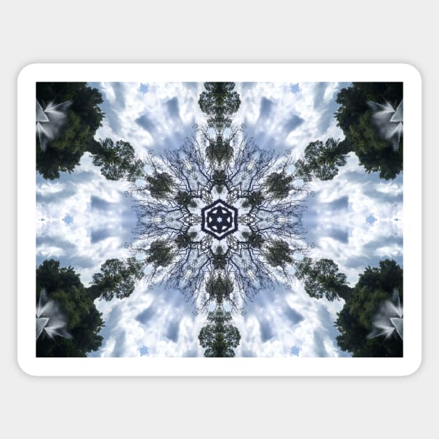 Organic Trees and Cloud Textile Pattern Edit Sticker by Zen Goat 
